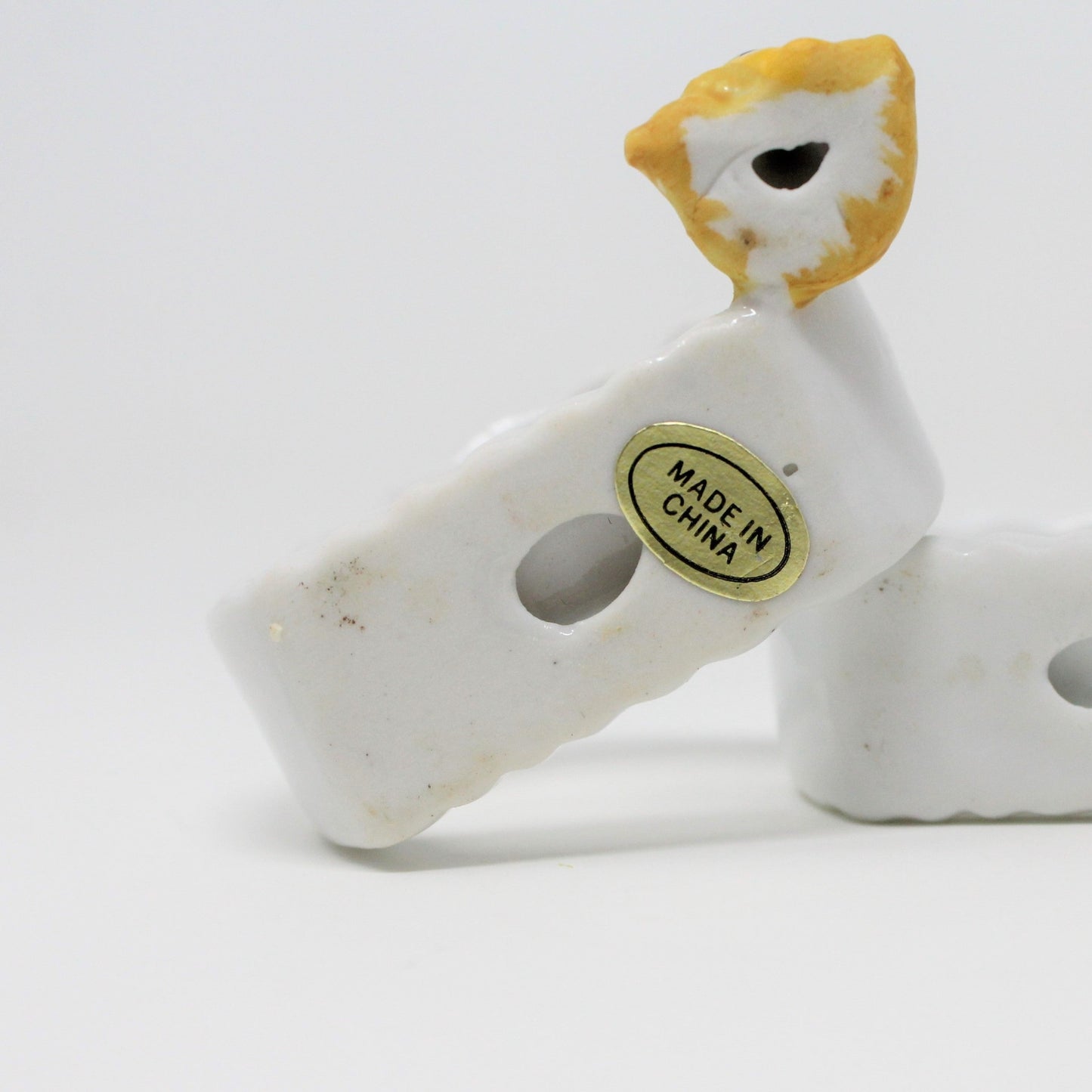 Napkin Rings, Porcelain Santa, Snowman & Teddy Bear, Set of 3, Vintage