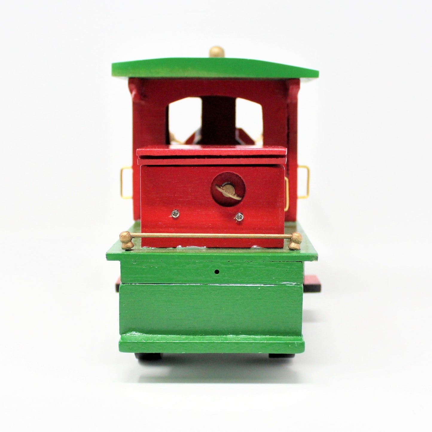 Train, Roman Inc, Christmas Train Locomotive, Musical with Smoke, Wooden, Vintage 12"