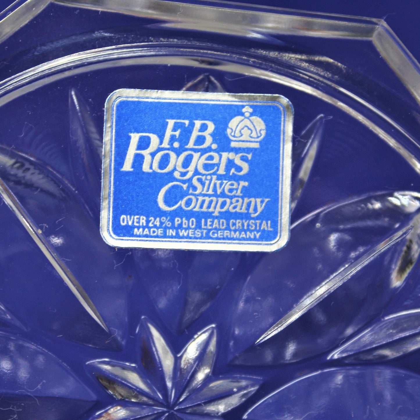 Coasters, F.B. Rogers, Crystal Wine Glass Size, Floral, Set of 6, Vintage