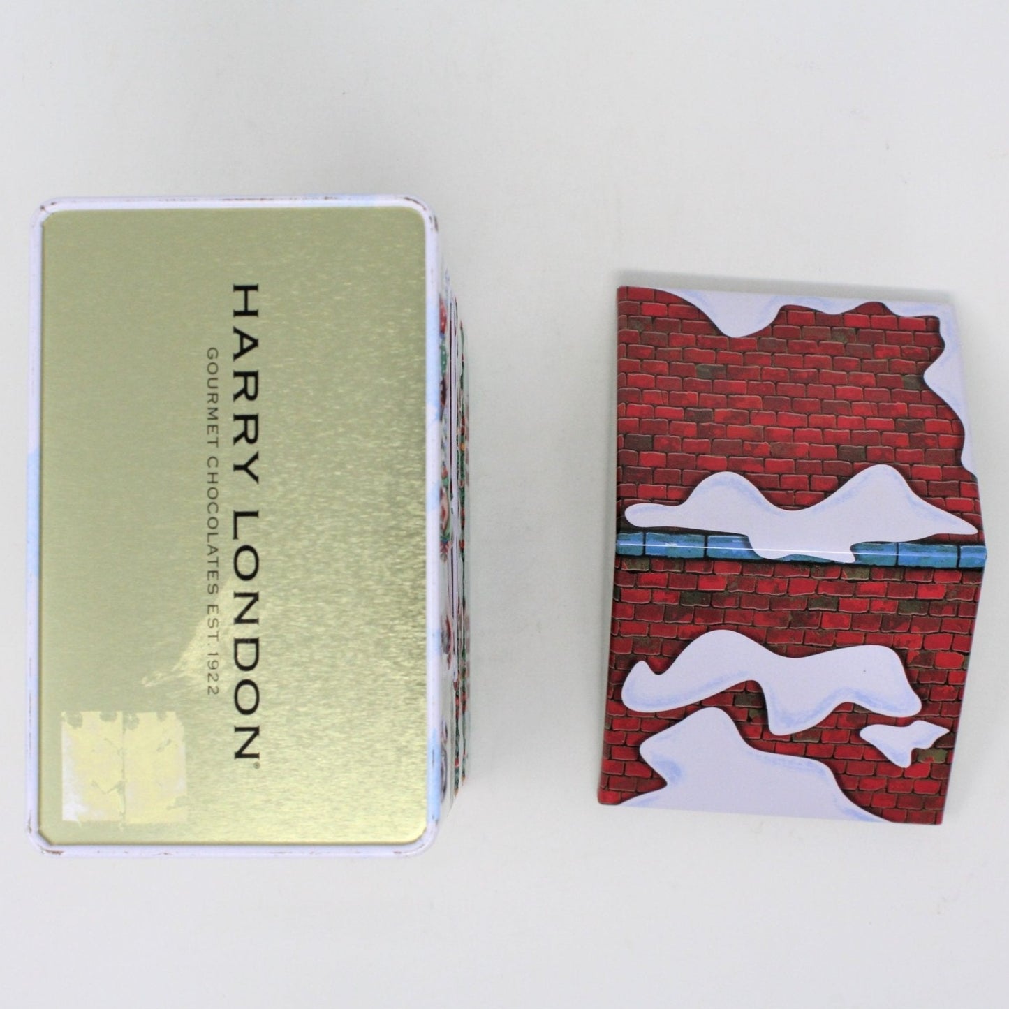 Tins, Gift Tin / Cookie Tin, Harry London, Christmas Village Tin Collection, 2014, SOLD
