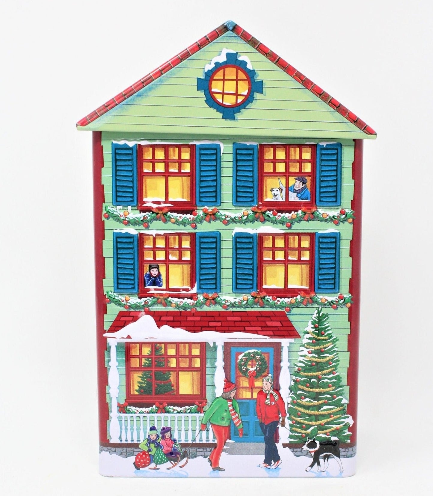 Tins, Gift Tin / Cookie Tin, Harry London, Christmas Village Tin Collection, 2014, SOLD