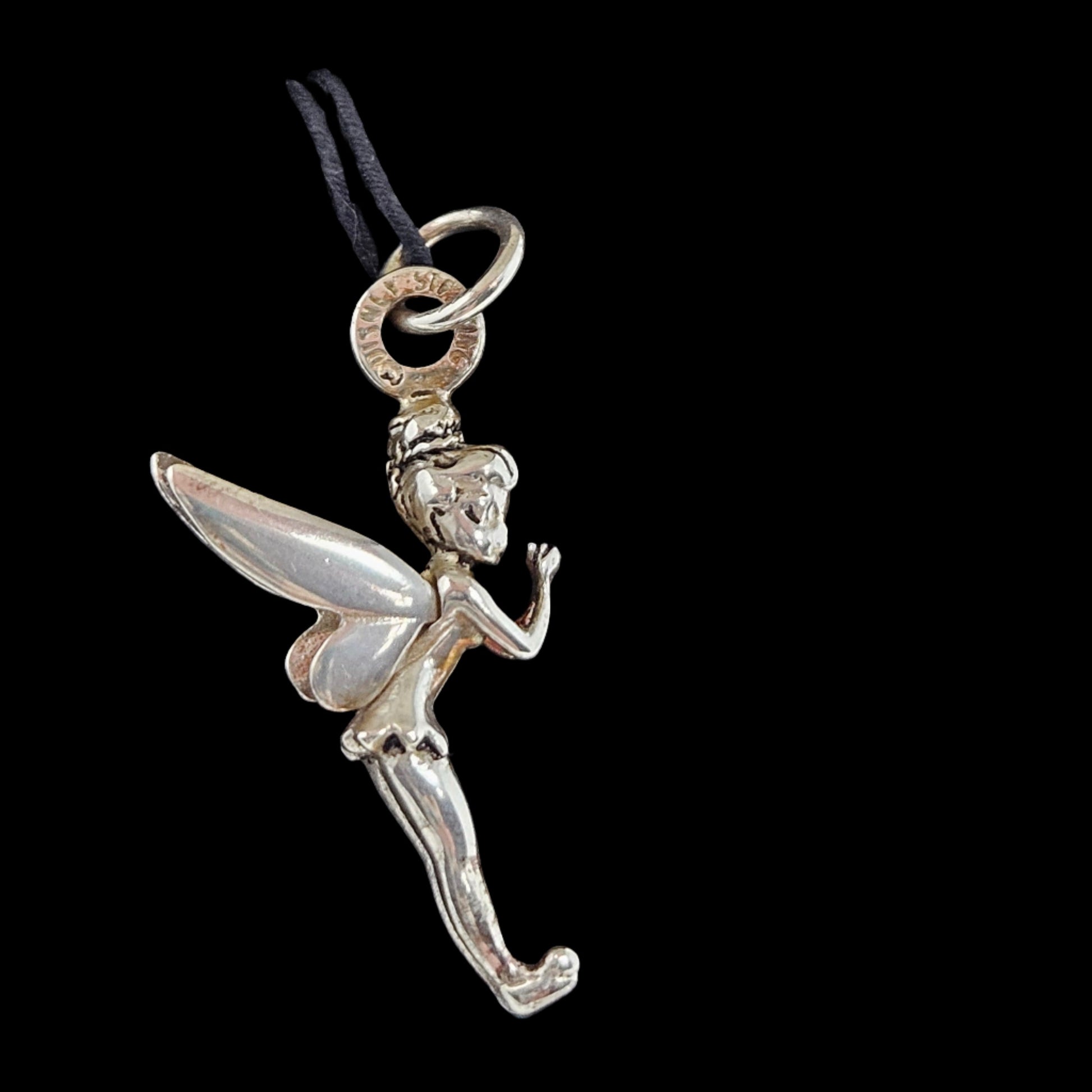 Sterling Silver Tinkerbell Murano Pandora Charm, Disney, Sterling