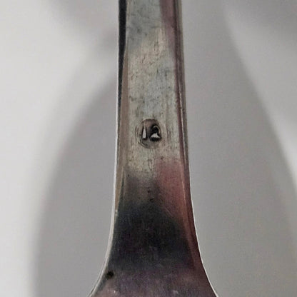 Serving Spoon, Mustard / Condiment Spoon, Curved with Hook, Silver Plate, Vintage