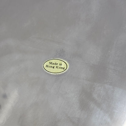 Tray, International Silver, Merry Christmas Engraved, Holly Sprig, Silver Plate, 12.25", Vintage 1970s