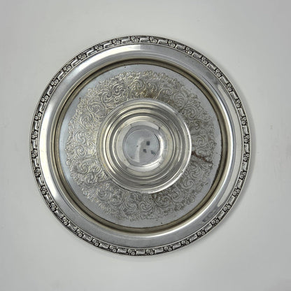 Chip & Dip Set, Oneida Silverplate, Park Lane Floral Design, Vintage 1970s