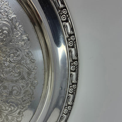 Chip & Dip Set, Oneida Silverplate, Park Lane Floral Design, Vintage 1970s