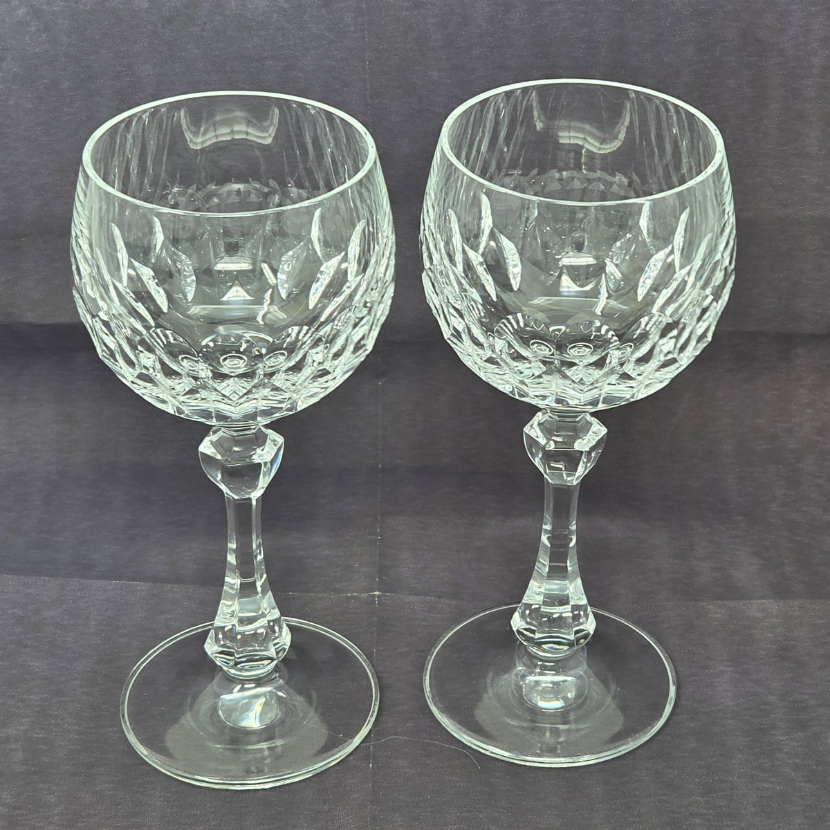 Wine Glasses: Claret, Christinenhutte Allegro, Set of 2, Germany, Vintage 1970s