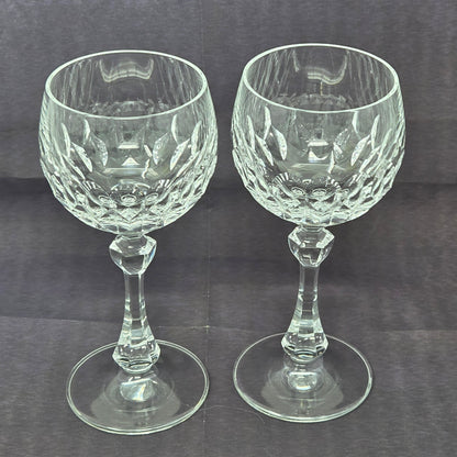 Wine Glasses: Claret, Christinenhutte Allegro, Set of 2, Germany, Vintage 1970s