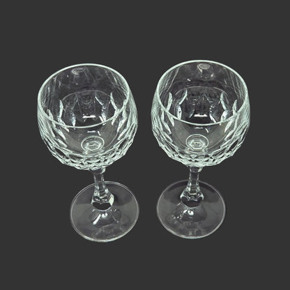 Wine Glasses: Claret, Christinenhutte Allegro, Set of 2, Germany, Vintage 1970s