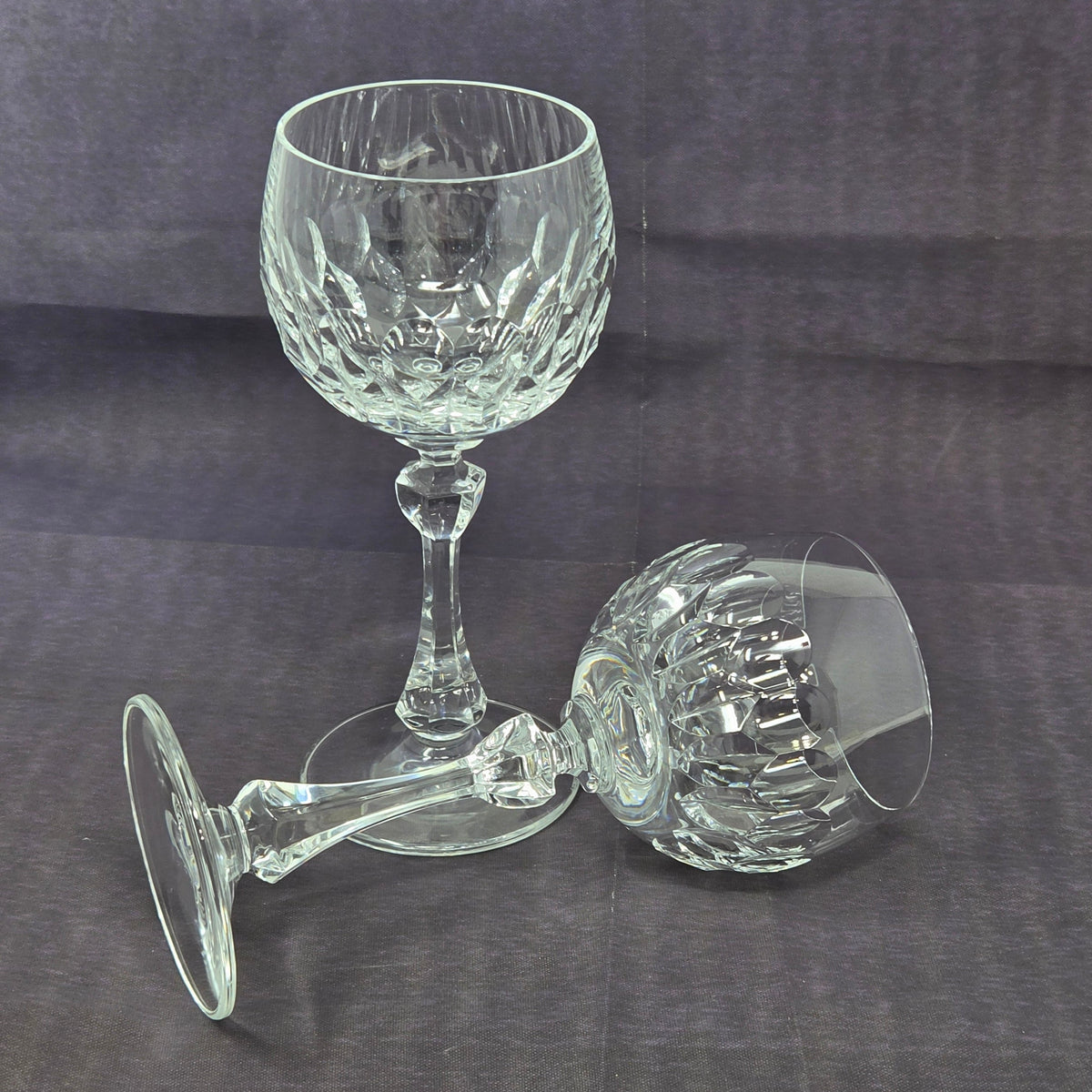 Wine Glasses: Claret, Christinenhutte Allegro, Set of 2, Germany, Vintage 1970s