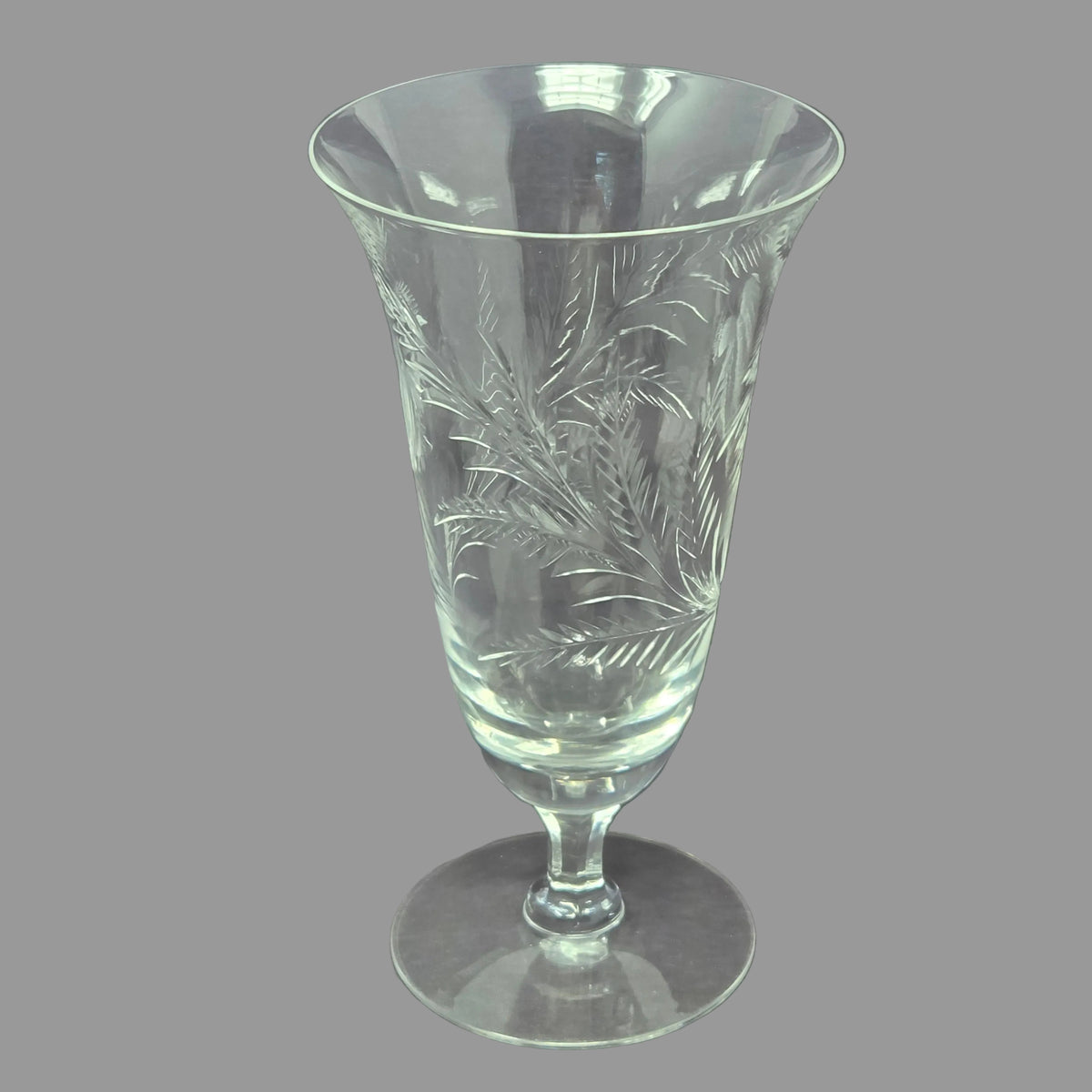 Iced Tea Glasses: Tiffin-Franciscan, Mystic, Floral Cut, Replacement Glass, Vintage 1950