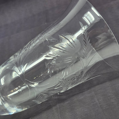 Iced Tea Glasses: Tiffin-Franciscan, Mystic, Floral Cut, Replacement Glass, Vintage 1950