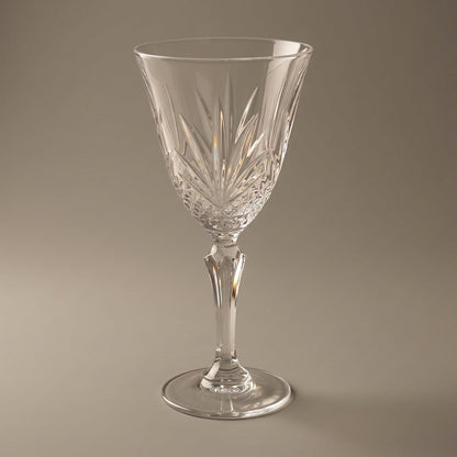 Water Goblets: Cristal de Flandre Salzburg, 24% Lead Crystal Glass, France, Replacement Vintage 1995