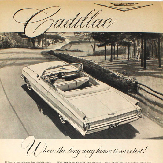 Advertisement, Cadillac Standard Auto Company, Original 1962 Magazine Ad, Vintage