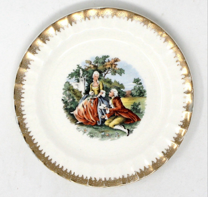 Bread & Butter Plate, Cronin China Co, Fragonard Courting Couple, COI2, Vintage USA