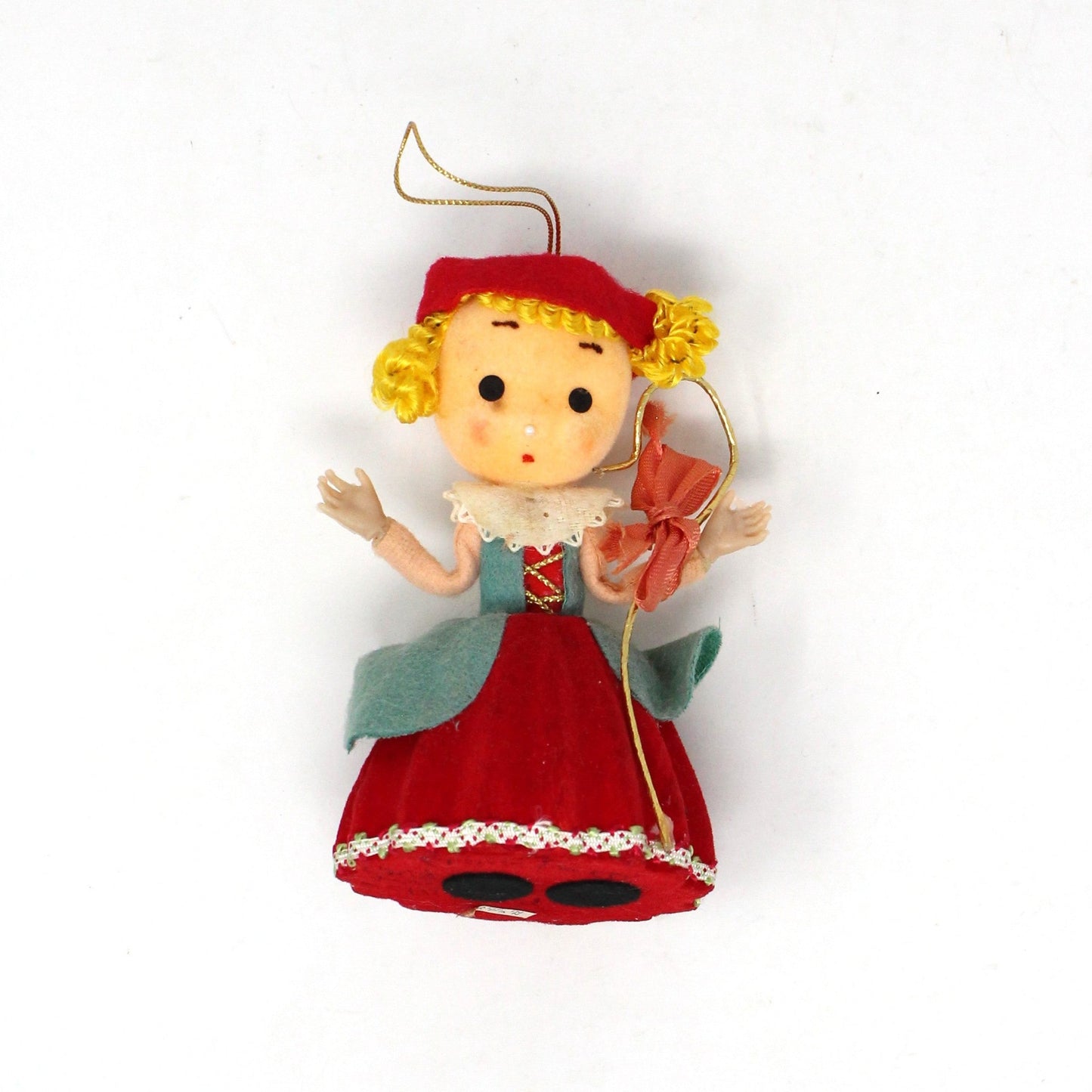 Ornaments, Little Bo Peep Christmas Ornament, Flocked, Kitsch, Vintage RARE