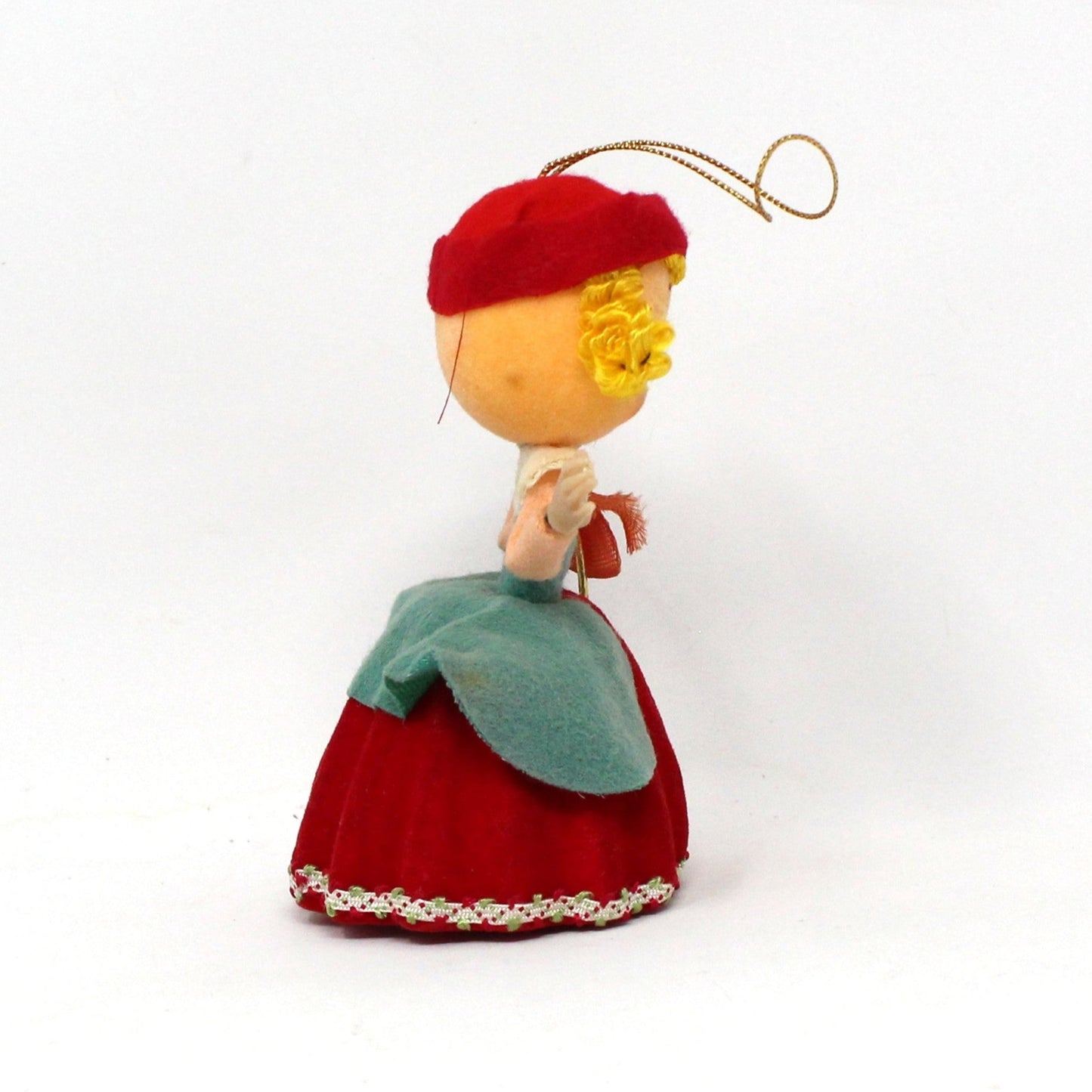 Ornaments, Little Bo Peep Christmas Ornament, Flocked, Kitsch, Vintage RARE