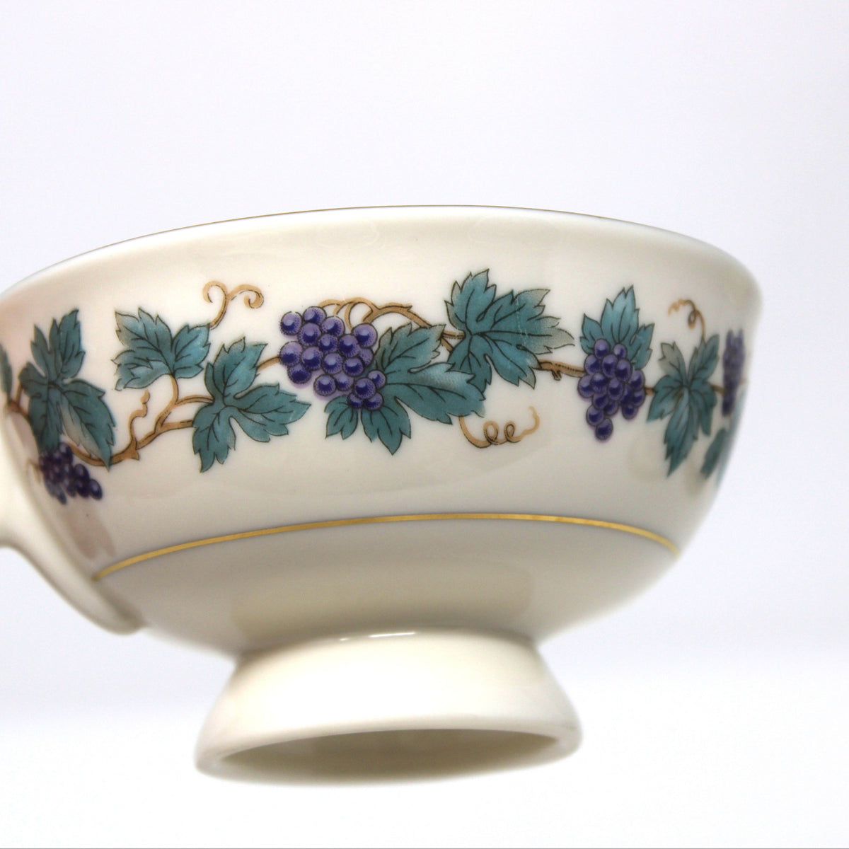 Close up view of the Arbor Pattern by  Theodore Haviland. Mid Century china pattern.