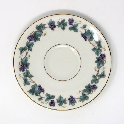 Tea Cups & Saucers: Theodore Haviland, Arbor, Grape Clusters, Set of 4, Vintage 1950