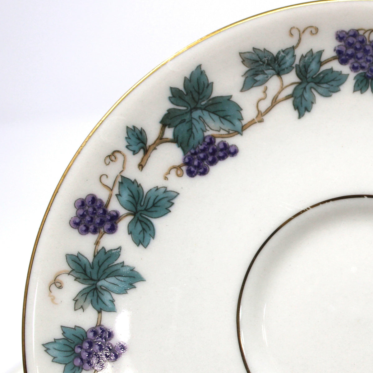 Tea Cups & Saucers: Theodore Haviland, Arbor, Grape Clusters, Vintage 1950, Replacement