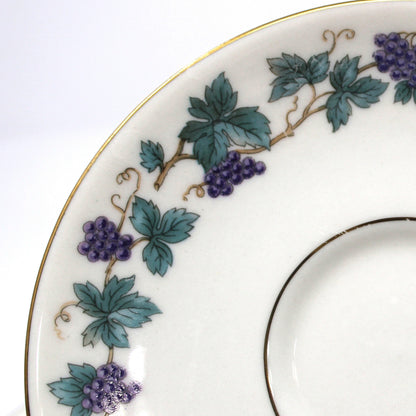 Tea Cups & Saucers: Theodore Haviland, Arbor, Grape Clusters, Vintage 1950, Replacement