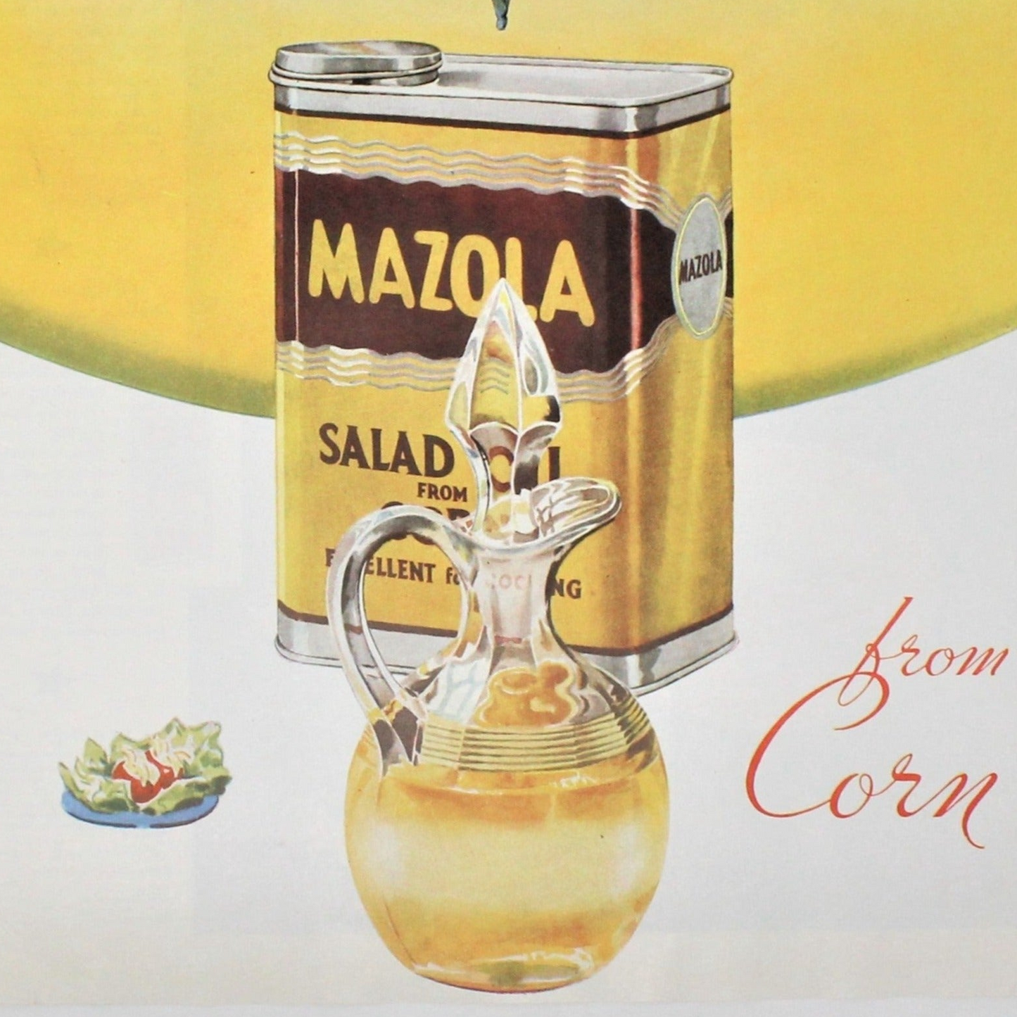 Advertisement, Mazola Oil, 1936, Original Magazine Ad, Vintage