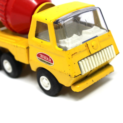 Toy Trucks: Tiny Tonka, Cement Mixer & Dump Truck, Pressed Steel, Yellow / Red, Vintage 1970s