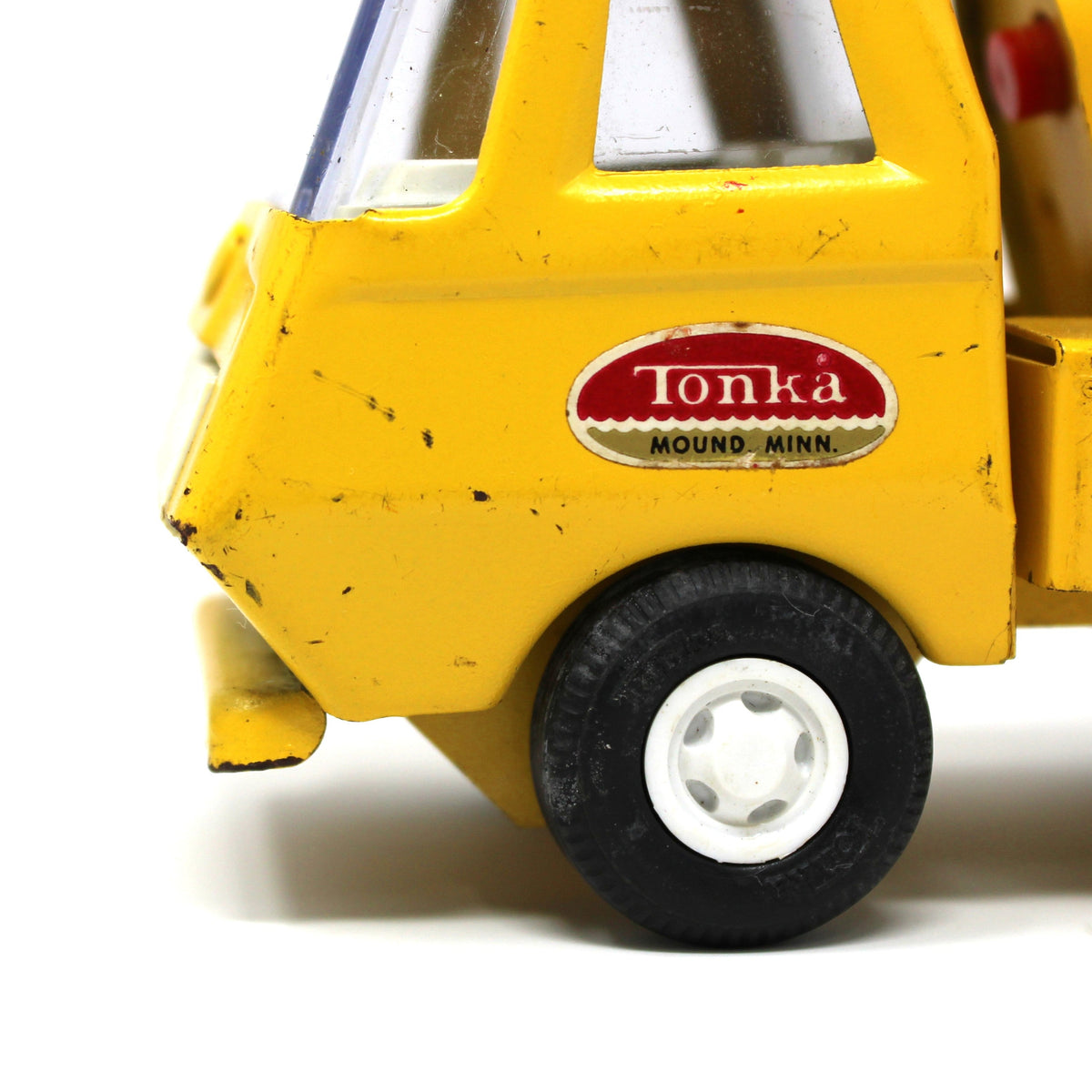 Toy Trucks: Tiny Tonka, Cement Mixer & Dump Truck, Pressed Steel, Yellow / Red, Vintage 1970s