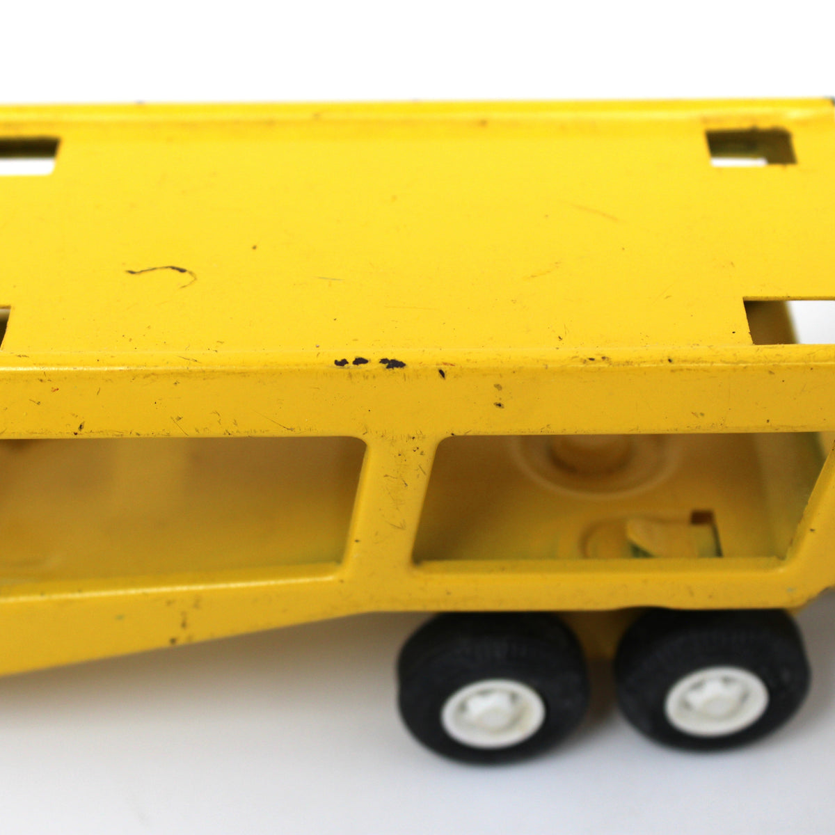 Toy Trucks: Tiny Tonka, Car Carrier / Motor Mover, Yellow Pressed Steel, Vintage 1960s