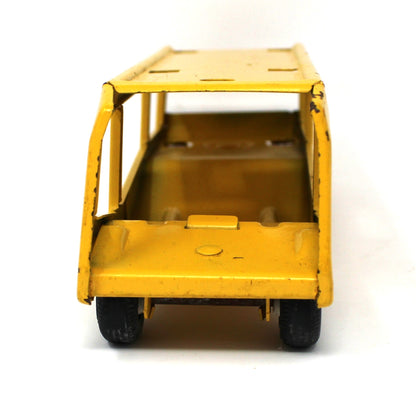 Toy Trucks: Tiny Tonka, Car Carrier / Motor Mover, Yellow Pressed Steel, Vintage 1960s
