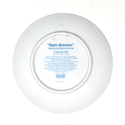 Decorative Plate, Schmid Brothers, Christmas Plate Hummel 1982, Angelic Procession, In Box, Vintage