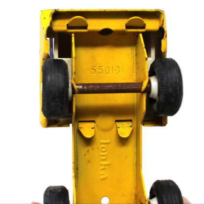 Toy Trucks: Tiny Tonka, Car Carrier / Motor Mover, Yellow Pressed Steel, Vintage 1960s