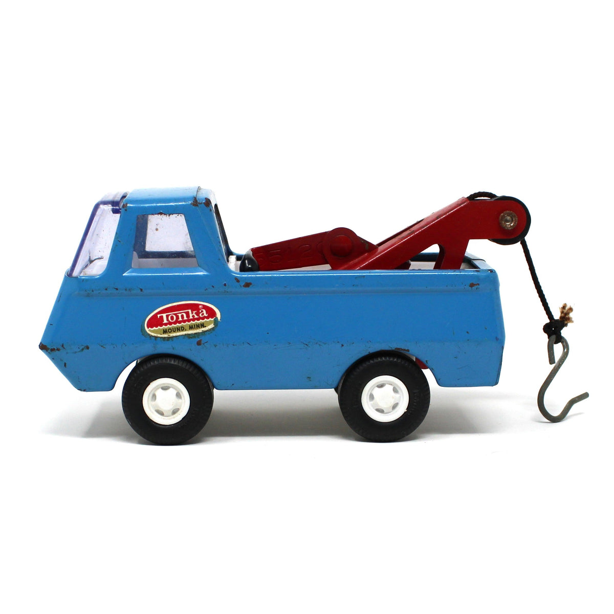 Toy Trucks: Tiny Tonka Wrecker 555 Red/Blue Steel VG, Vintage 1970s