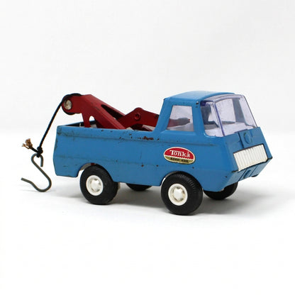 Toy Trucks: Tiny Tonka Wrecker 555 Red/Blue Steel VG, Vintage 1970s