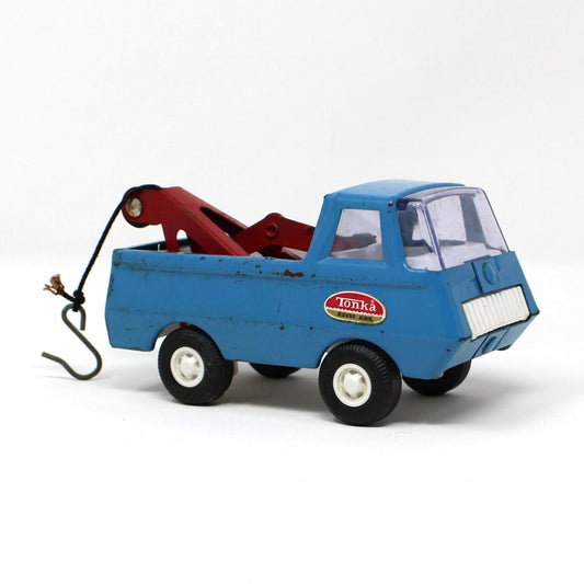 Toy Trucks: Tiny Tonka Wrecker 555 Red/Blue Steel VG, Vintage 1970s