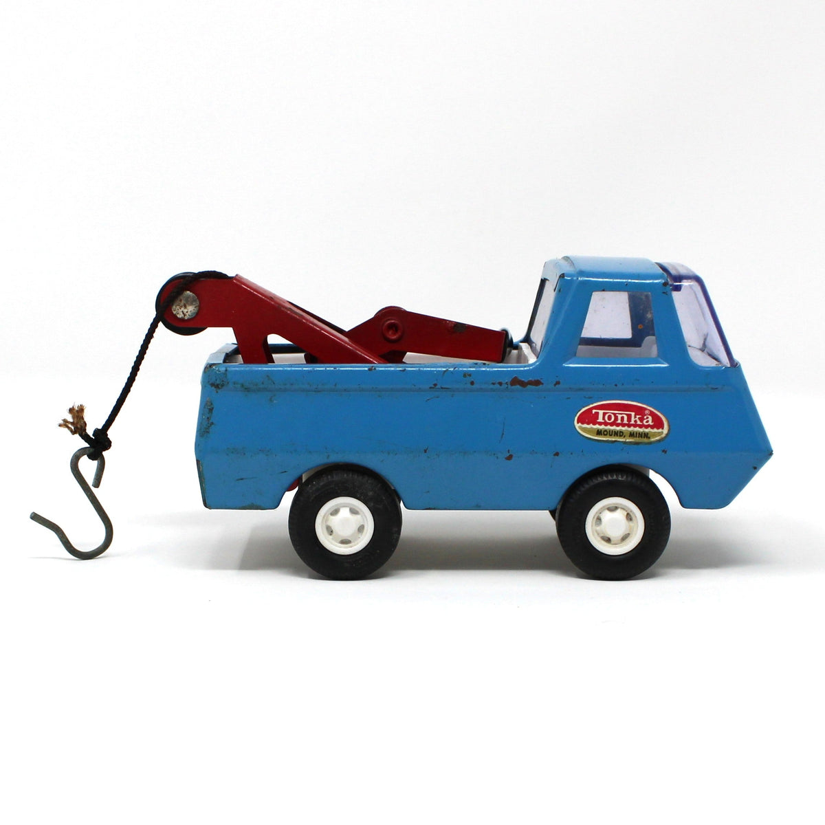Toy Trucks: Tiny Tonka Wrecker 555 Red/Blue Steel VG, Vintage 1970s