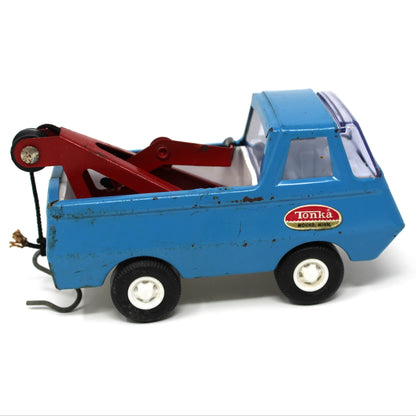 Toy Trucks: Tiny Tonka Wrecker 555 Red/Blue Steel VG, Vintage 1970s