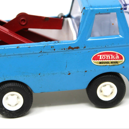 Toy Trucks: Tiny Tonka Wrecker 555 Red/Blue Steel VG, Vintage 1970s