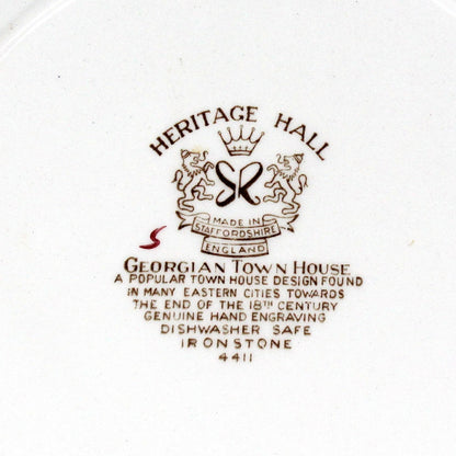 Dinner Plate, Johnson Bros, Heritage Hall Brown Multicolor, Vintage Ironstone, England, 1980's