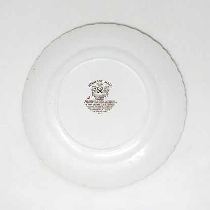 Dinner Plate, Johnson Bros, Heritage Hall Brown Multicolor, Vintage Ironstone, England, 1980's