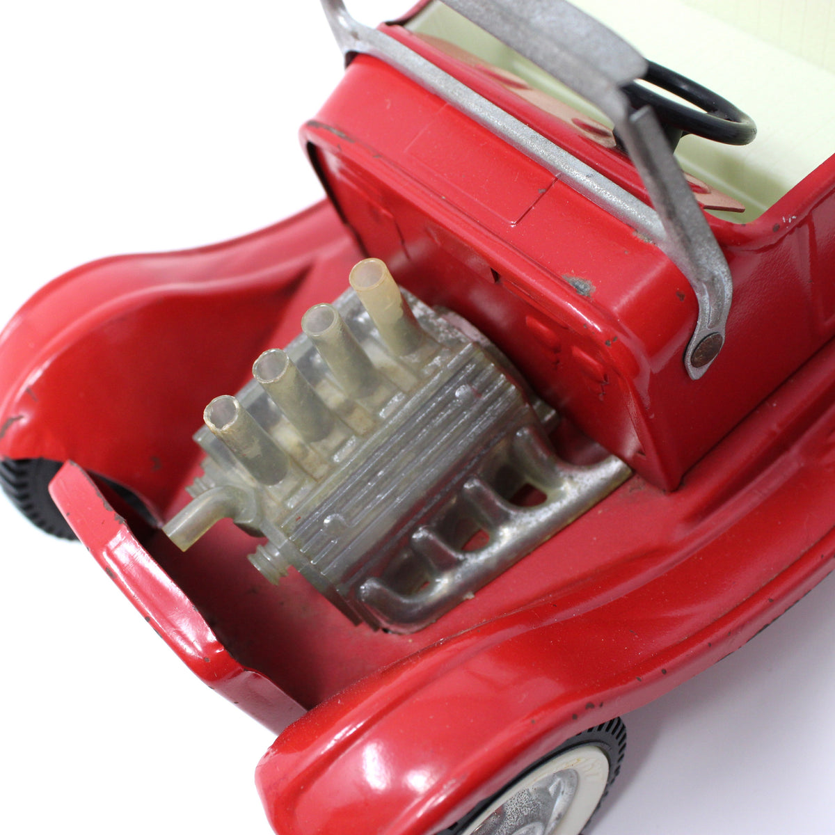 Toy Cars: Nylint Model T Hot Rod Pickup, Red, Pressed Steel, Vintage 1960s