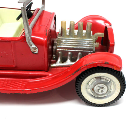 Toy Cars: Nylint Model T Hot Rod Pickup, Red, Pressed Steel, Vintage 1960s
