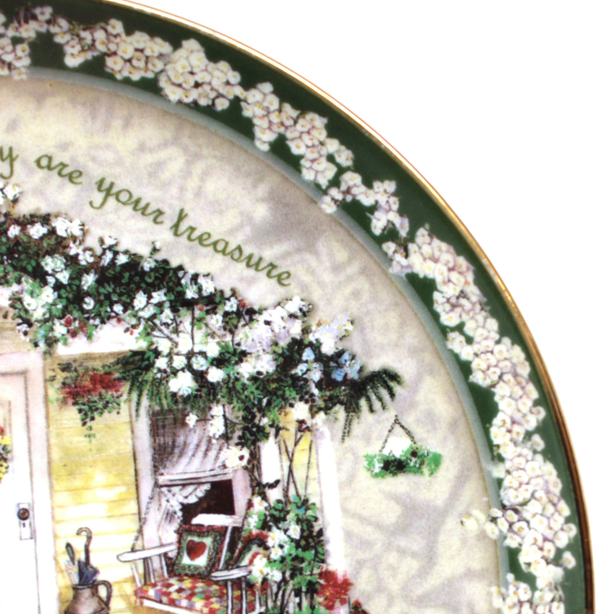 Decorative Plate: Welcome Home Collection, Cherish Your Family, Glenna Kurz 1997, Bradford Exchange