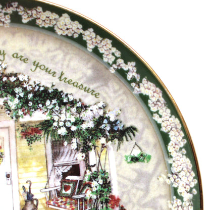 Decorative Plate: Welcome Home Collection, Cherish Your Family, Glenna Kurz 1997, Bradford Exchange