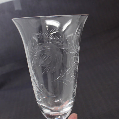 Iced Tea Glasses: Tiffin-Franciscan, Mystic, Floral Cut, Replacement Glass, Vintage 1950