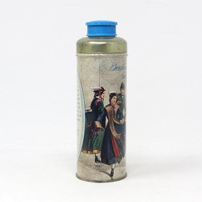 Shaker, Avon, Gentleman Skater Talc For Men, Metal Tin, Currier & Ives, Vintage Collectible, 1970's