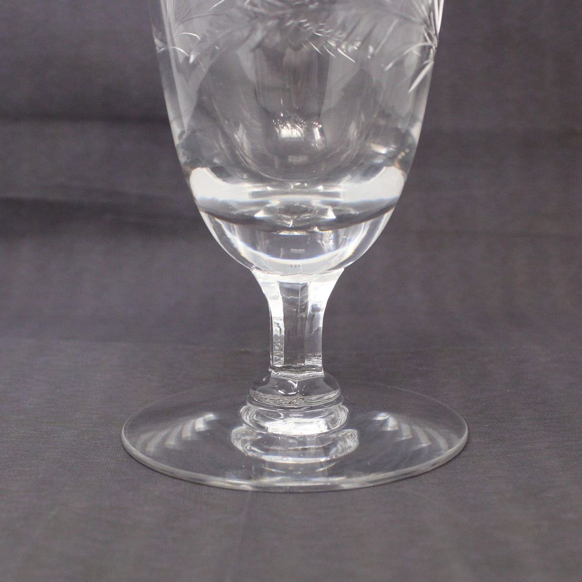Iced Tea Glasses: Tiffin-Franciscan, Mystic, Floral Cut, Replacement Glass, Vintage 1950
