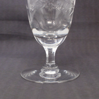 Iced Tea Glasses: Tiffin-Franciscan, Mystic, Floral Cut, Replacement Glass, Vintage 1950