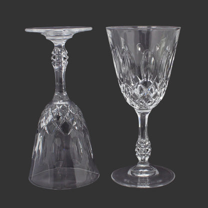 Wine Glasses: Claret, Royal Crystal Rock Linea Medici, Set of 2, Italy, Vintage 1985