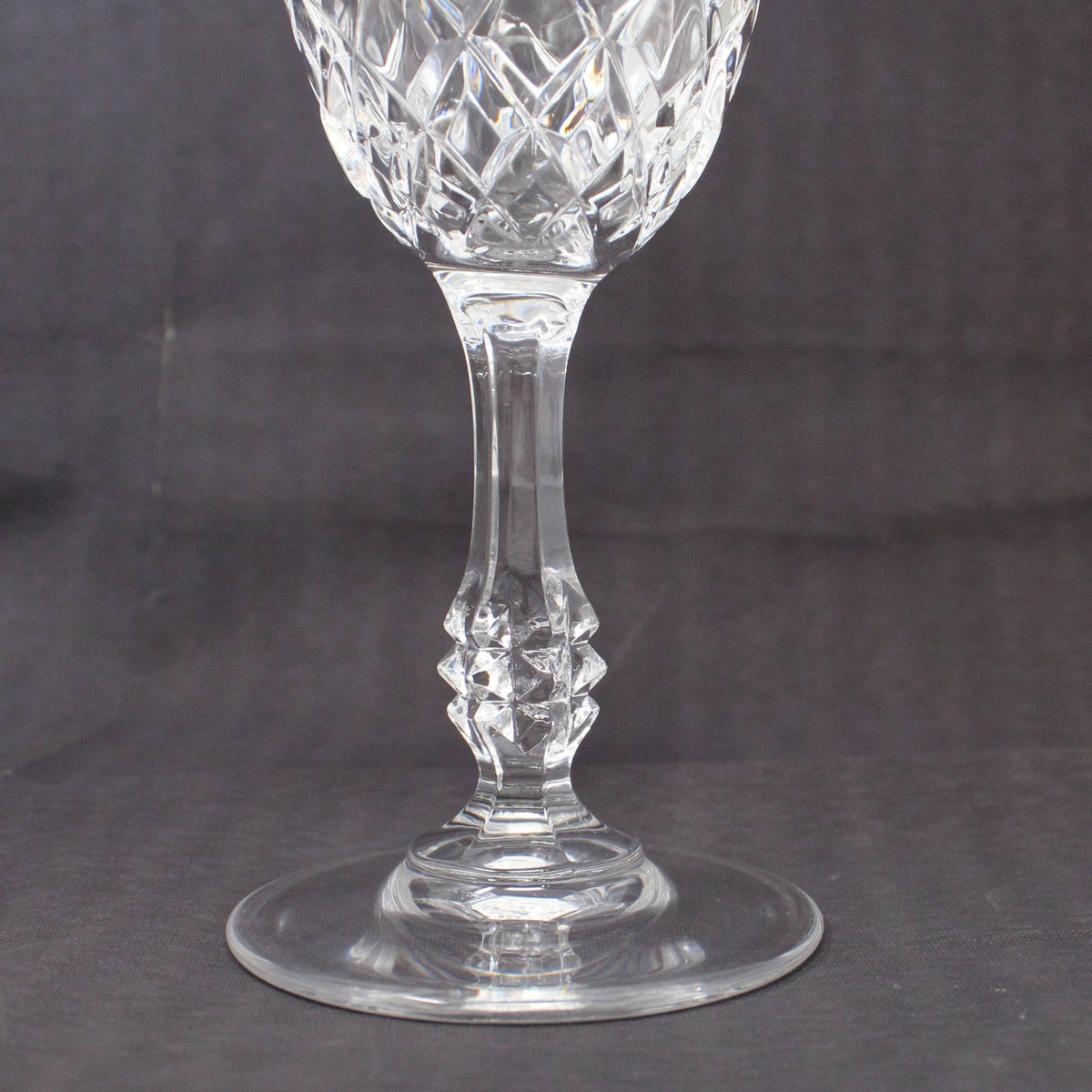 Wine Glasses: Claret, Royal Crystal Rock Linea Medici, Set of 2, Italy, Vintage 1985